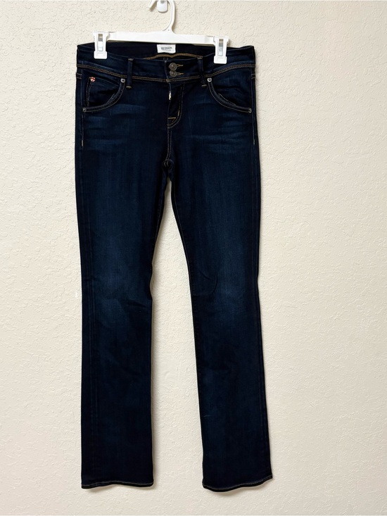 Hudson Jeans Denim - Hudson Beth Baby Boot Cut Jeans Womens Blue Mid Rise Flap Pocket Stretch Sz 29